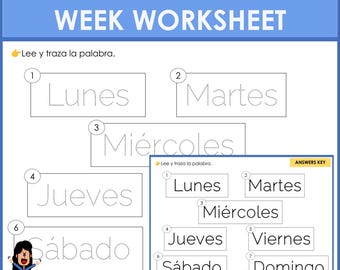 Days of the week Worksheet - Trace the words