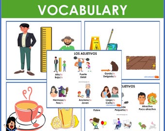 Spanish Adjectives Small Posters