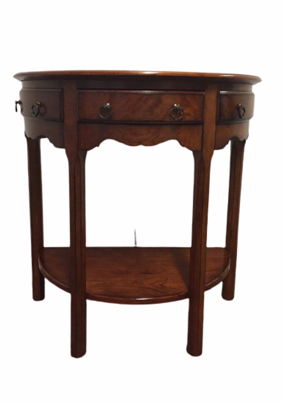 Vintage Harden Furniture Demilune Table Cherry Demi Lune Table Etsy