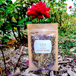 Organic Period Herbal Tea - Cramping/Bloating/PMS/PMT - Dandelion, Jamaican Dogsblood, Raspberry Leaf, Vitex, Ashwagandha, Calendula