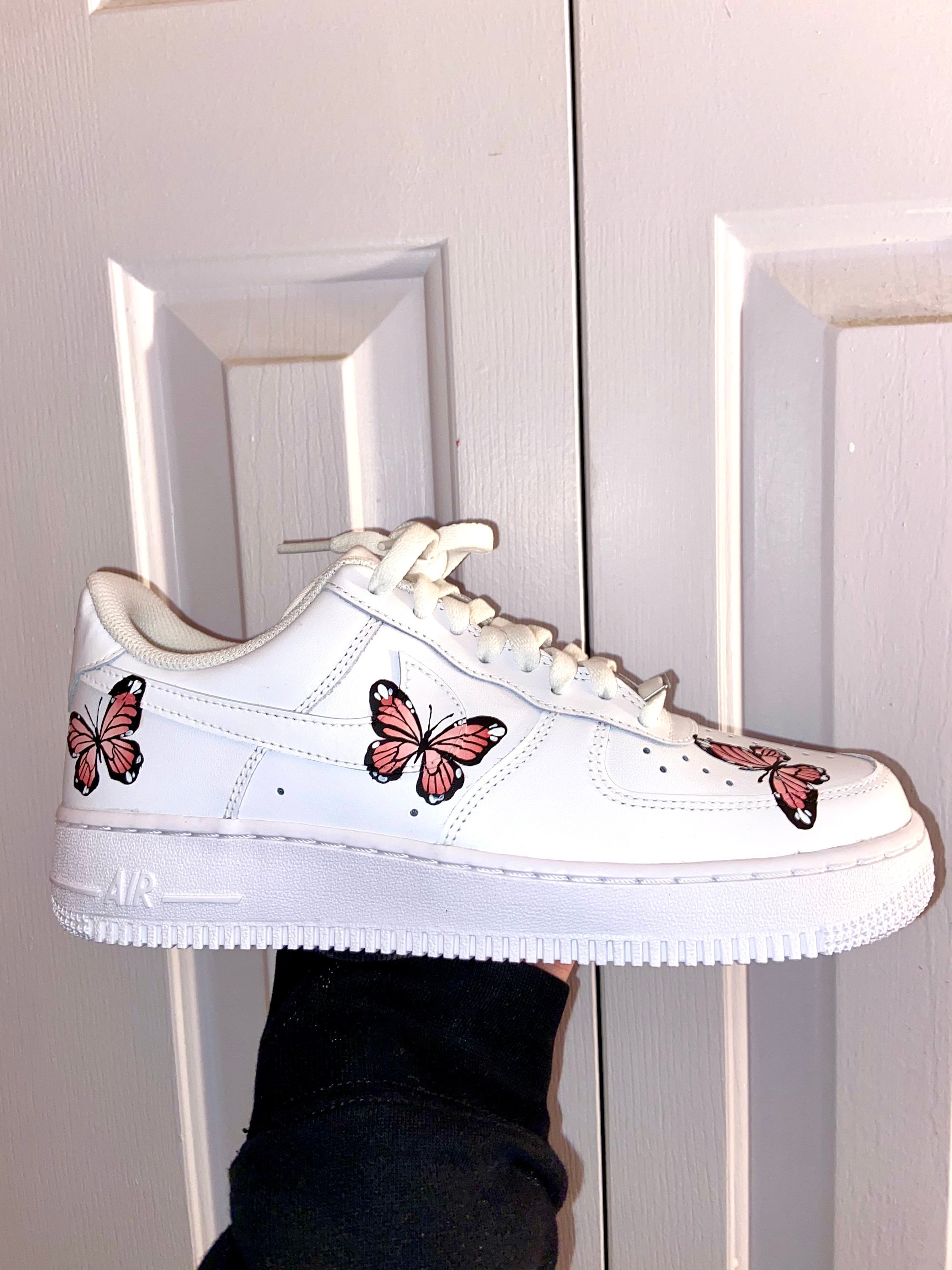 custom air force ones butterfly