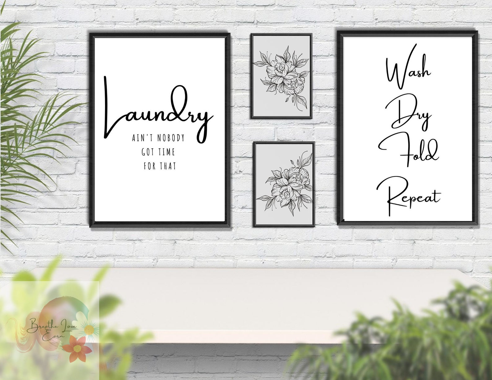 Laundry Room Printable Set of 2 Wall Art Laundry Decor - Etsy