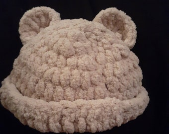 Newborn bear ear hat