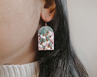 Magnolia 18K Gold Plated Clay Earrings