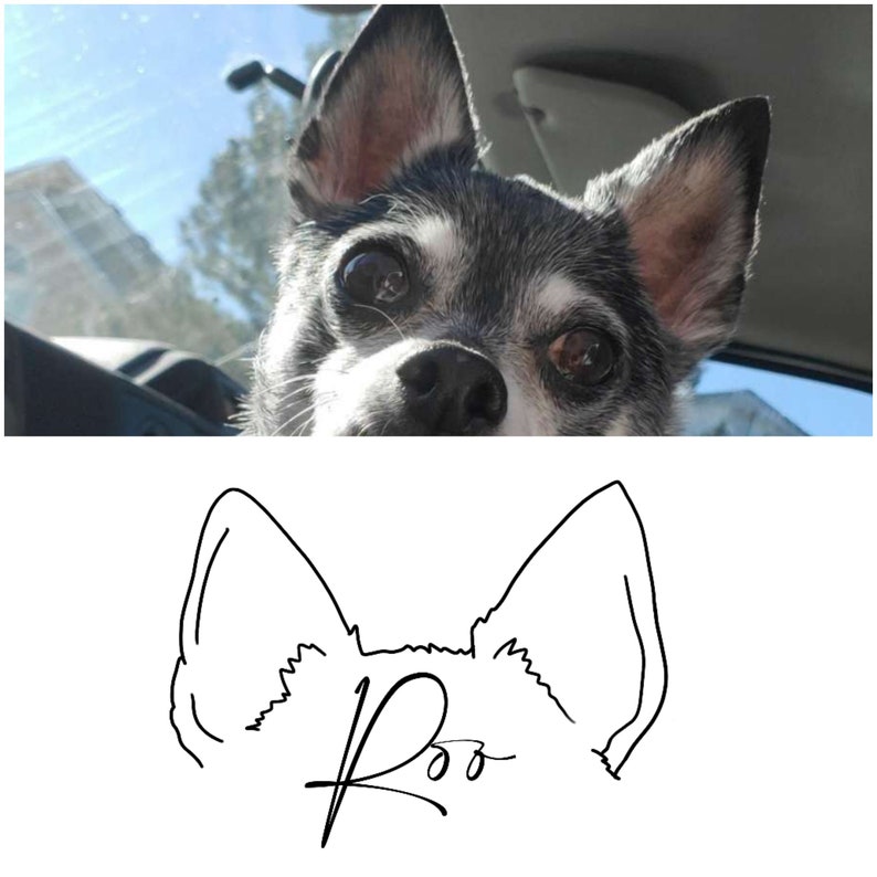 Custom Pet Ear Stickers Animal Lovers Dog Stickers Dog Mom Etsy