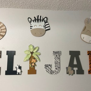 Jungle Theme Hand Painted Letters