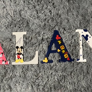 Mickey Mouse Hand Painted letters