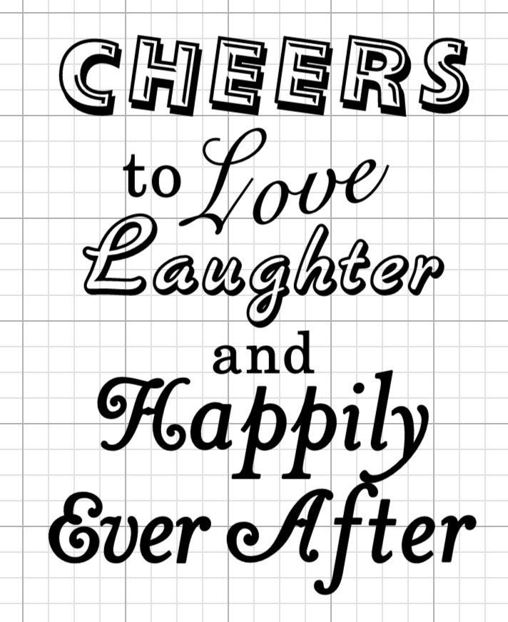 Cheers to Love, Laughter, and Happily Ever After SVG Download - Etsy