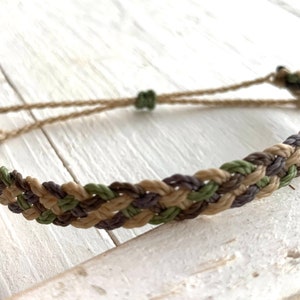 Army Camouflage Five strand wax cord bracelet hero collection