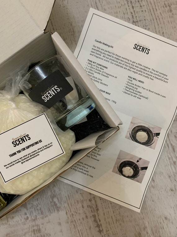 Flowerbomb Candle Making Kits Makes 2 Medium Candles Add Personalized  Message Minimalist Hamper Gift Box UK 
