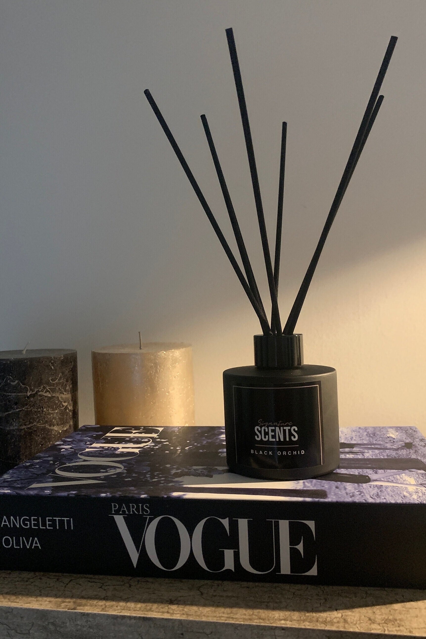 Black Orchid Reed Diffuser 100ml Silver/gold Lid Reed - Etsy