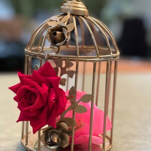 Floral Cage Decoration - Set of 3