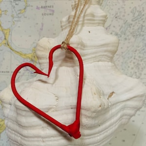Fish Hook Heart Ornament