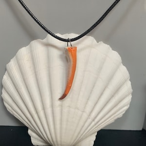 Blue Crab Claw Pendant with Necklace
