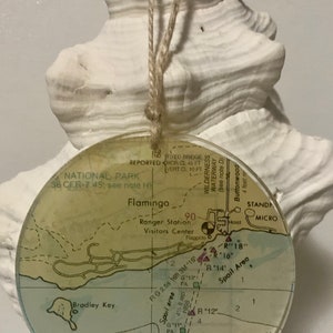 Nautical Navigation Chart Ornaments