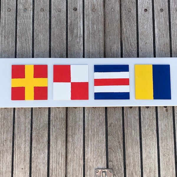 Nautical Flag Sign Etsy