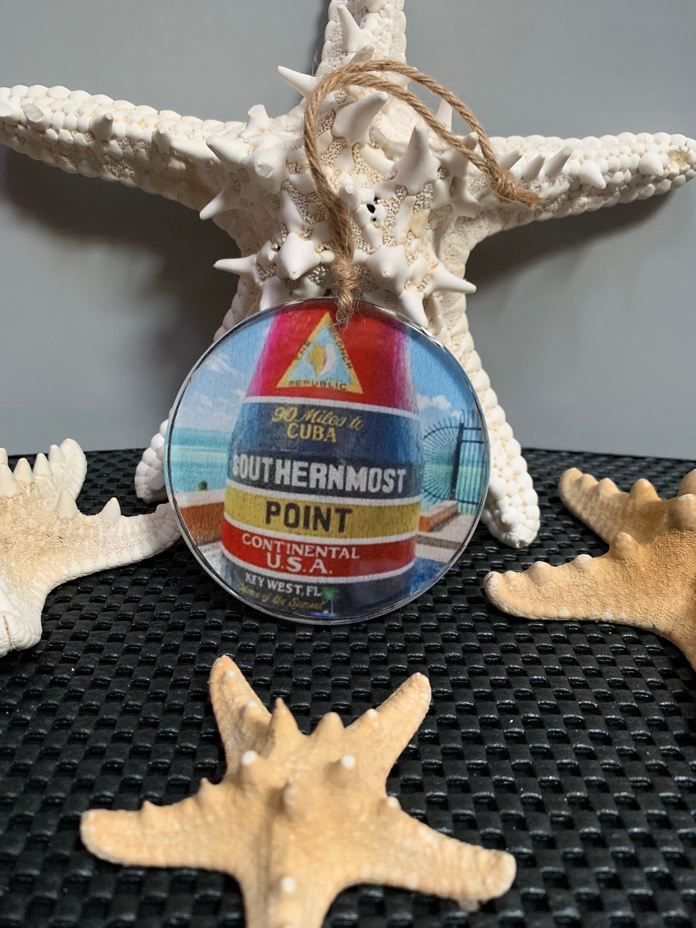 Southernmost Point Ornament with Navigational Chart