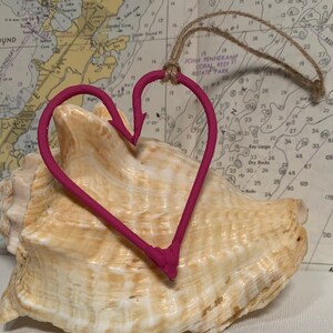 Fish Hook Heart Ornament