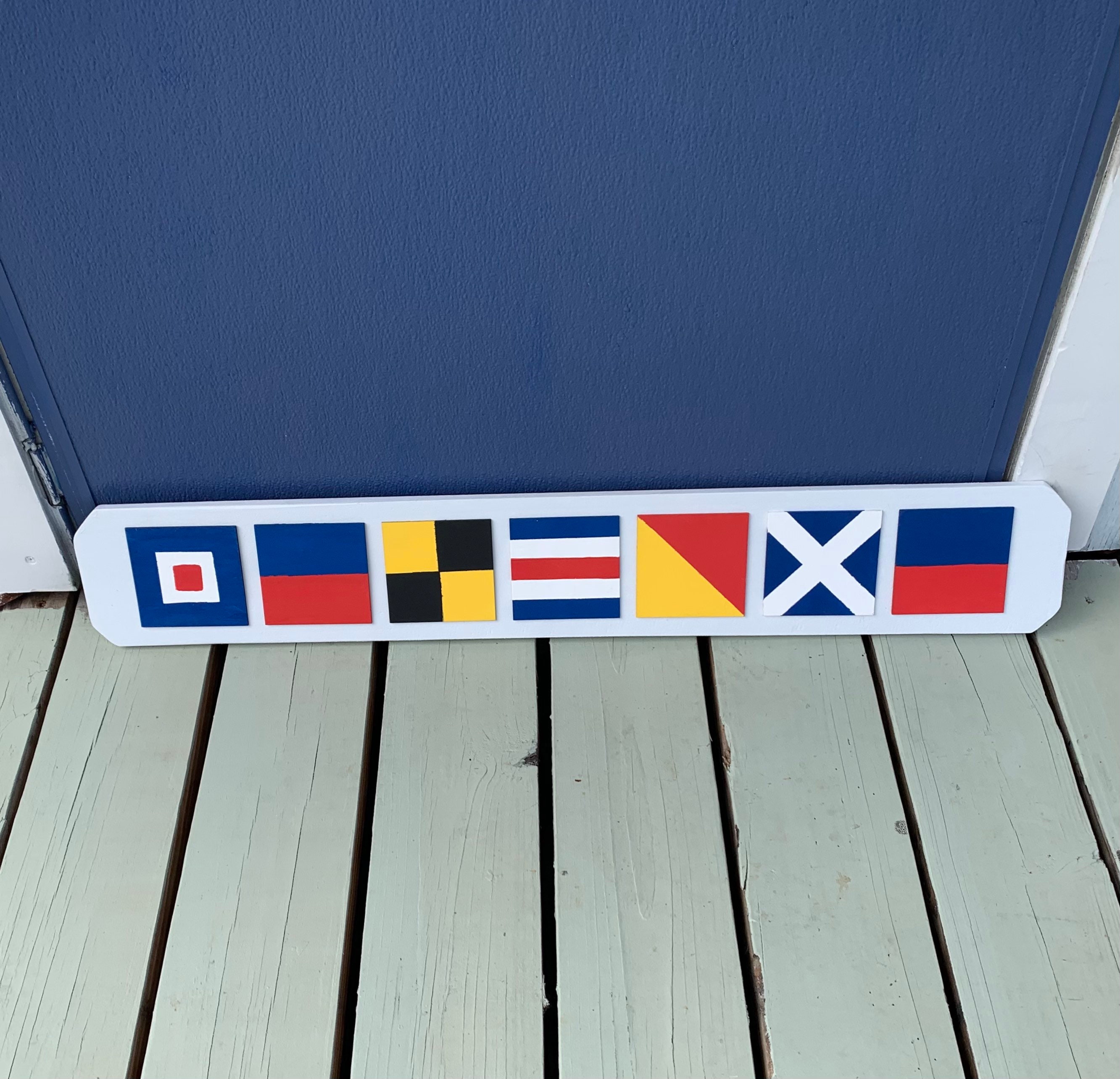 Nautical Flag Sign Etsy