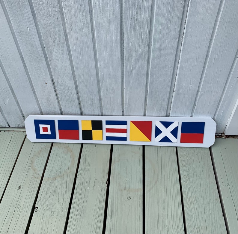 Nautical Flag Sign Etsy