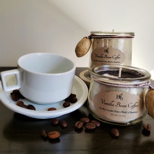 Soy Wax Candle - Vanilla Bean Coffee, Essential and Fragrance Oil