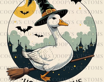 Honkus Pocus Goose Halloween PNG: Witch Goose Digital Download