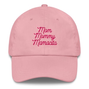 Embroidered Mom, Mommy, Mamacita Hat Pink Cute trendy Love island