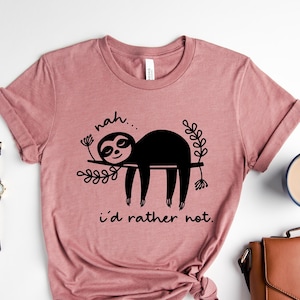 Cheerful Sloth Animal Shirt Doing My Best T-Shirt Optimistic Sloth Positive Vibes Cute Animals Shirt Positive Sloth Hardworking Shirt