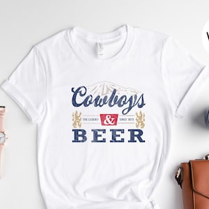 Cowboys And Beer Shirt, Cowboy Shirt, Country Music Shirt, Western Shirt, Cowgirl Shirt, Funny Southern Shirt, Rodeo Shirt, Farm Girl Shirt
