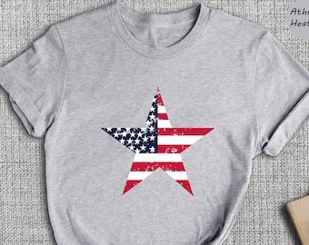 American Flag Star Shirt, Star Shirt, Republican Tee, American Shirt, Patriotic Shirt, Independence Shirt, Usa Flag Shirt