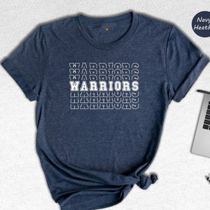 Team Mascot Shirt, Warriors Team Shirt, Warriors Football Shirt, Warriors Fan Shirt, Warriors School Shirt, Warriors School Spirit