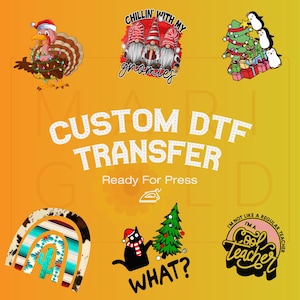 Custom DTF Print, Bulk Dtf Transfer, Ready To Press, Custom Heat Transfer, Wholesale Dtf Print, Full Color Heat Transfer