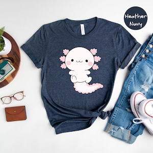Cute Axolotl Shirt, Axolotl Graphic Shirt, Axolotl-Designed Shirt, Funny Axolotl T-Shirt, Axolotl Lover T-Shirt image 1