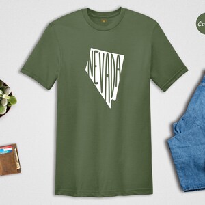 Chemises d'état du Nevada, chemise de carte d'état du Nevada, cadeaux de voyage du Nevada, vêtements du Nevada, sweat-shirt du Nevada, vêtements du Nevada, tshirt de voyage du Nevada