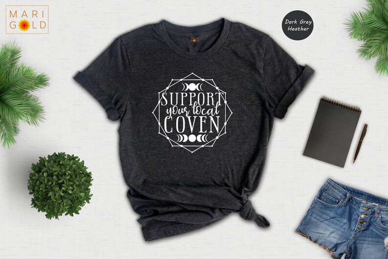 Support Your Local Coven T-Shirt: Feminist Witch Rights, Halloween Tee image 4