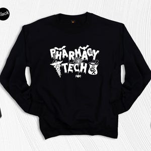 Halloween Pharmacy Tech Shirt: Spooky Medical Worker Tee image 8
