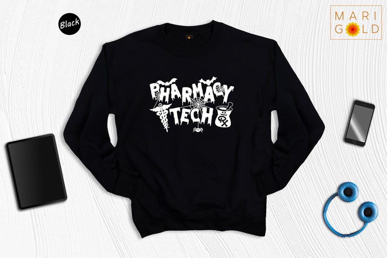 Halloween Pharmacy Tech Shirt: Spooky Medical Worker Tee image 8