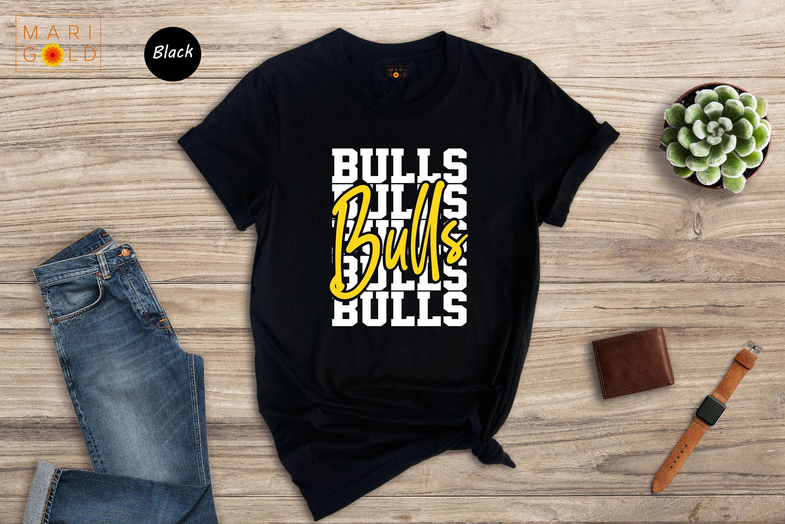 Team Mascot Shirt Bulls Team Shirt Bulls Football Shirt -  Finland