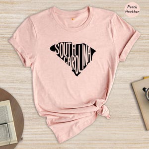 South Carolina State Shirt, SC Home State Map Tee, South Carolina Pride T-Shirt, Travel Souvenir Gift, Hometown Love Shirt image 6
