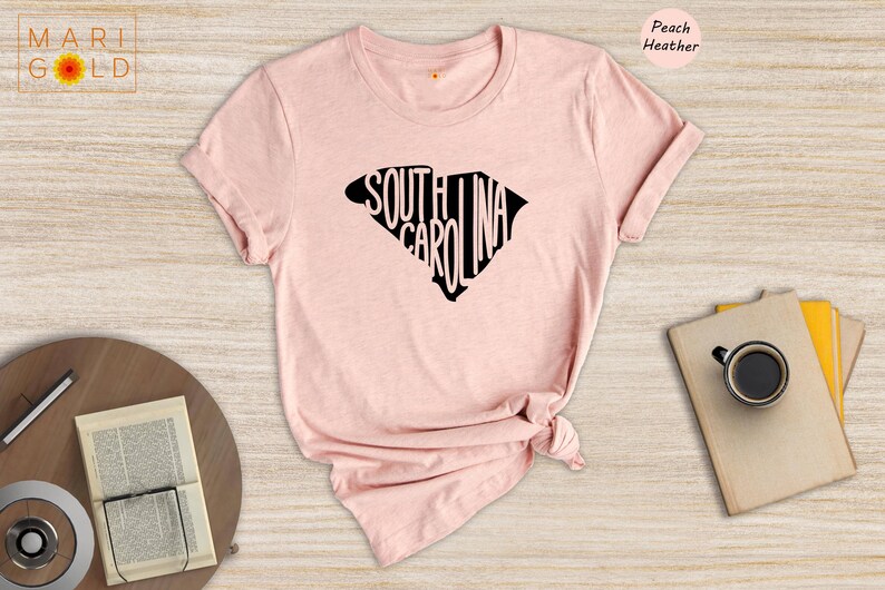South Carolina State Shirt, SC Home State Map Tee, South Carolina Pride T-Shirt, Travel Souvenir Gift, Hometown Love Shirt image 6