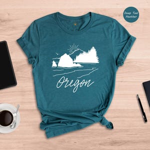 Oregon Mountain Sunset T-Shirt: Portland Travel Shirt image 3
