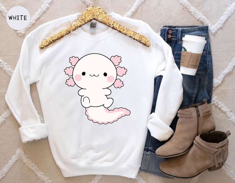 Cute Axolotl Shirt, Axolotl Graphic Shirt, Axolotl-Designed Shirt, Funny Axolotl T-Shirt, Axolotl Lover T-Shirt image 8
