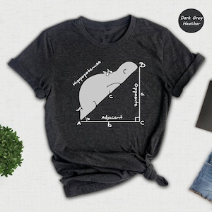 Funny Hippopotenuse Math Teacher T-Shirt: Geometry Gift
