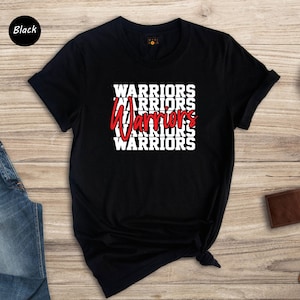 Team Mascot Shirt, Warriors Team Shirt, Warriors Football Shirt, Warriors Fan Shirt, Warriors School Shirt, Warriors School Spirit