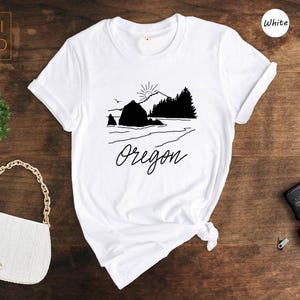 Oregon Mountain Sunset T-Shirt: Portland Travel Shirt image 7
