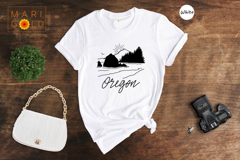 Oregon Mountain Sunset T-Shirt: Portland Travel Shirt image 7