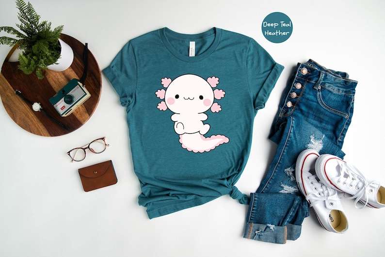 Cute Axolotl Shirt, Axolotl Graphic Shirt, Axolotl-Designed Shirt, Funny Axolotl T-Shirt, Axolotl Lover T-Shirt image 4