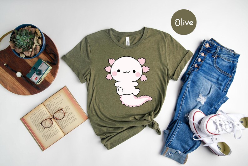 Cute Axolotl Shirt, Axolotl Graphic Shirt, Axolotl-Designed Shirt, Funny Axolotl T-Shirt, Axolotl Lover T-Shirt image 2