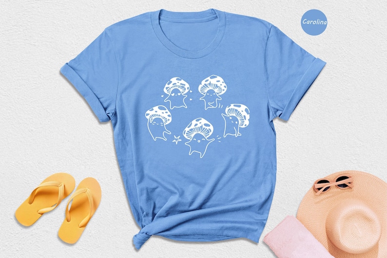Dancing Mushrooms T-Shirt: Kawaii Mushroom Lover Gift image 5