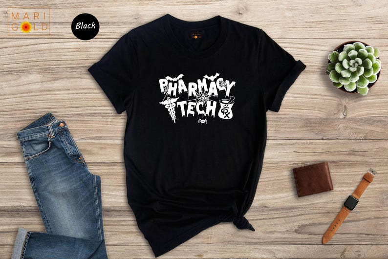 Halloween Pharmacy Tech Shirt: Spooky Medical Worker Tee image 5
